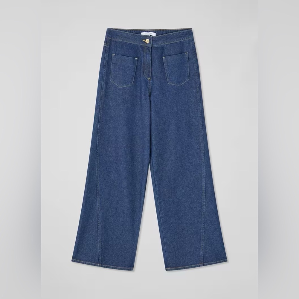NWT LK Bennett Pip Dark wash wide leg jeans $170 - Picture 4 of 12